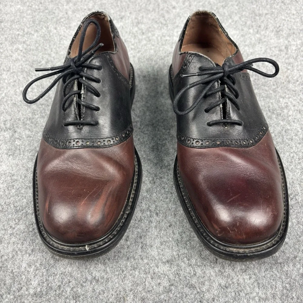 Florsheim Dress Shoes Mens 8.5M Oxford Brown Black Leather Wingtip Classic Style